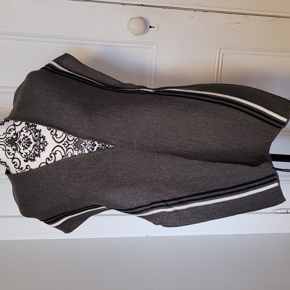 Eddie Bauer merino wool blend ski scarf grey black and white Unisex - Picture 3 of 9